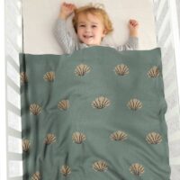 Wholesale Baby Swaddling Shell Print Knitting Blanket N
