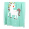 Wholesale Baby Unicorn Snowflake Print Knit Blanket 210