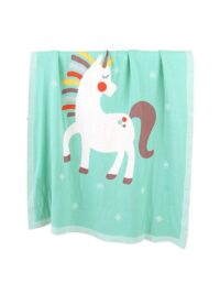 Wholesale Baby Unicorn Snowflake Print Knit Blanket 210