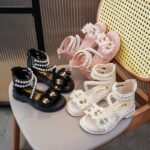 Wholesale Beach Sandals Soft Sole Open Toe Beaded Princ