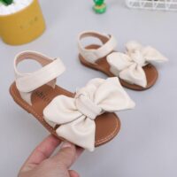 Wholesale Bowknot Open Toe Sandals Baby Soft Bottom Bea