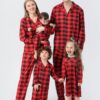 Wholesale Christmas Family Matching Checked Print Pajam