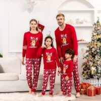 Wholesale Christmas Parent-Child Pajamas Long Sleeve Se