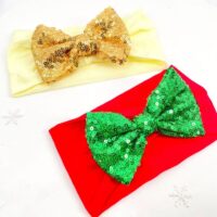 Wholesale Christmas Sequins Bow Headband For Baby KH116