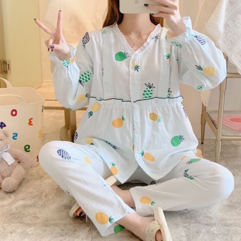 Wholesale Fruit Print Long Sleeve Tops And Pants Nursin