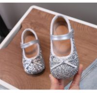 Wholesale Girls Crystal Leather Shoes Performance Princ