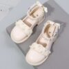 Wholesale Kids Girls Performance Beaded Leather Shoes W
