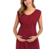 Wholesale Knitted Round Neck Sleeveless Maternity Dress