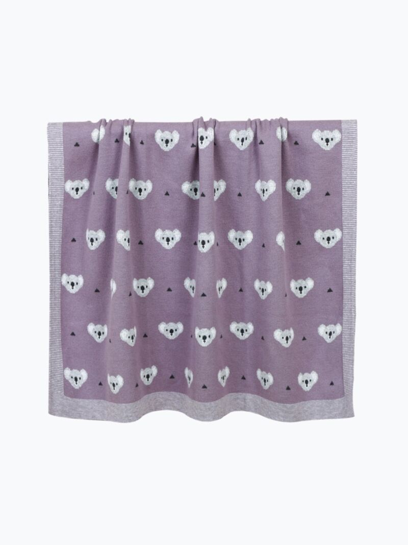 Wholesale Koala Print Knitting Baby Blanket 21090504 21
