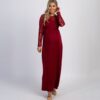 Wholesale Long Sleeve Solid Lace Cutout Dress Wholesale