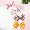 Wholesale MOQ 2PCS Girls Bow Hair Accessories Rugby Hai