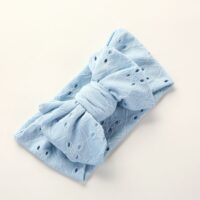 Wholesale MOQ 2PCS Hand Embroidered Bow Lace Hole Baby