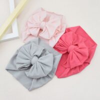 Wholesale MOQ 3PCS Baby Solid Color Bow Cloth Headband