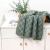 Wholesale Newborn Unisex Plaid Knitted Baby Blankets Wh