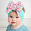 Wholesale Nylon Bow Floral Printed Headband For Girls B