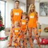 Wholesale Orange Halloween Sleepwear Split Pajamas Set