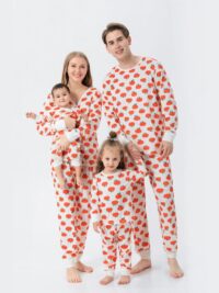 Wholesale Pumpkin Printed Halloween Pajamas Family Matc