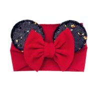 Wholesale Sequins Bow Stretch Cloth Baby Headband KHB16