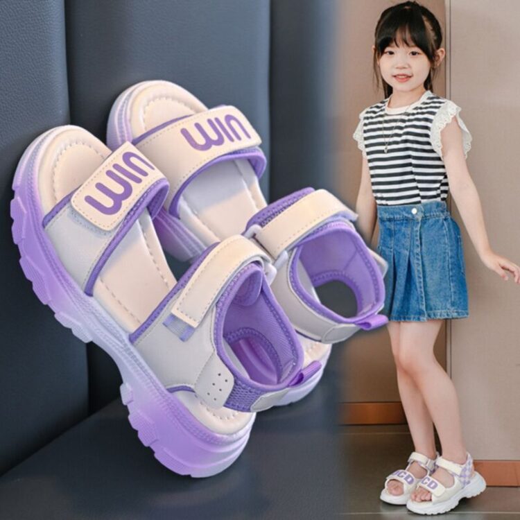 Wholesale Soft Sole Sports Sandals Beach Shoes For Girl