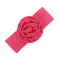 Wholesale Solid Color Flower Decor Ribbed Headband For