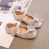Wholesale Toddler Girl Soft-Soled Rhinestone Small Leat