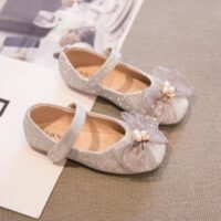 Wholesale Toddler Girl Soft-Soled Rhinestone Small Leat