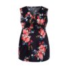 Wholesale V-Neck Flower Print Sleeveless Dress Wholesal