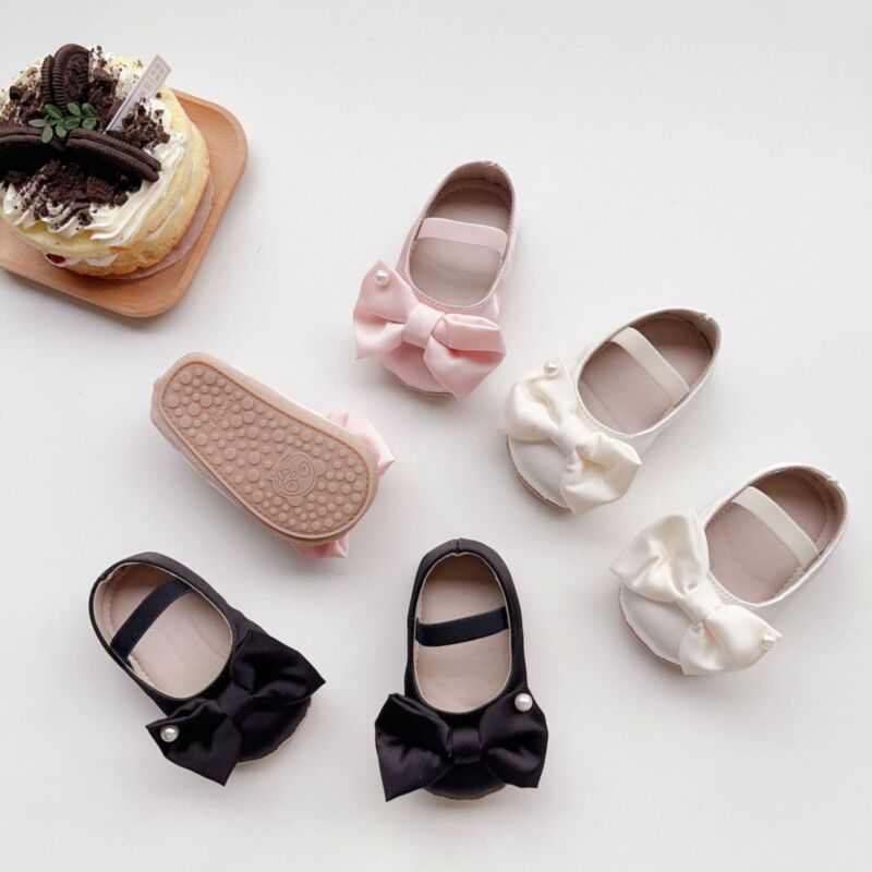 Wholesale Wholesale Solid Color Bow Baby Shoes V3824011