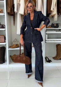 Women Autumn Denim Wide-Leg Pants