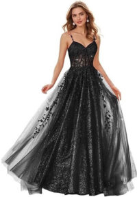 Women ball dress lace applique evening dress(Processing time need 3-6 days)