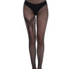 Women butterfly long suspender jacquard fishnet stockings