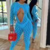 Women Crop hollow sexy lace See-Through Jumpsuit