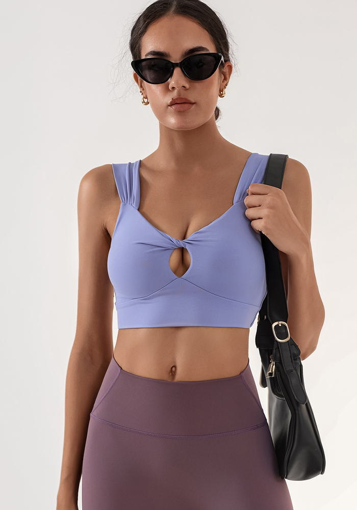 Women Fitness Padded Wrap Yoga Top