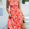Women Halter Neck Print Dress