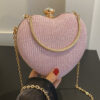 Women Heart Print chain handbag single shoulder crossbody small bag