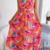 Women Holidays Sleeveless Hollow Slip Maxi Beach Dress
