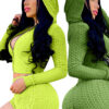 Women Hooded Top and Shorts Two-piece Set
