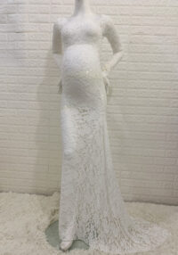 Women lace Off Shoulder dress long sleeve maternity dress