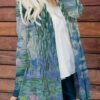 Women Landscape Print Casual Cape Jacket
