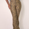 Women Leopard Stretchy Sexy Bell Bottom Pants