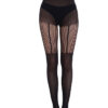Women line hollow jacquard fishnet stockings