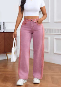 Women Patchwork Casual Denim Pants