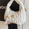Women pleated cloud bag crossbody handbag single shoulder crescent bag