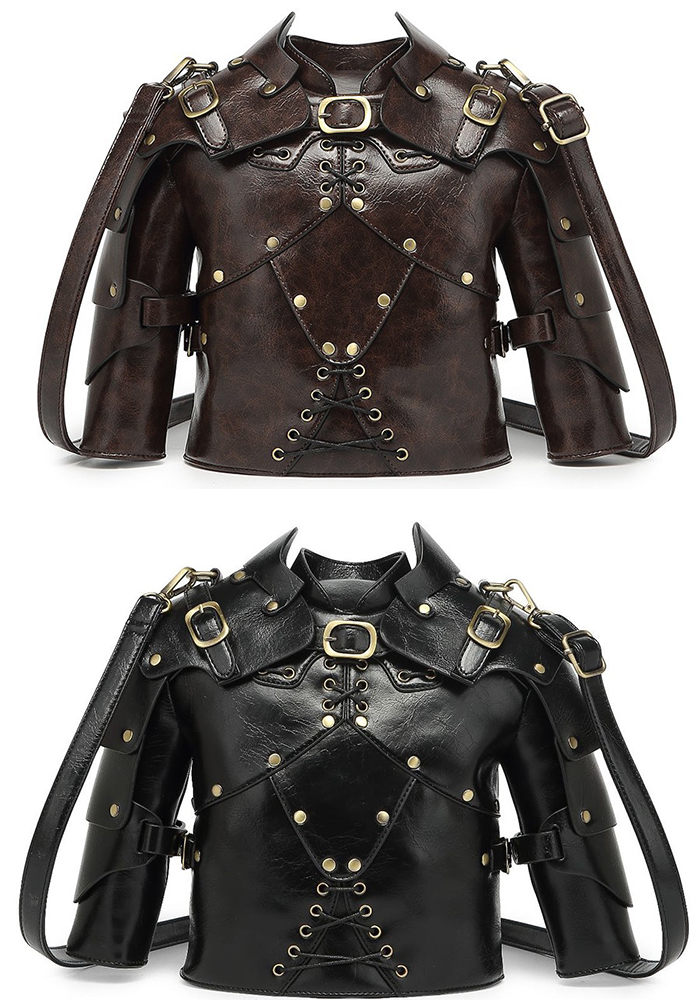 Women retro shoulder helmet armor handbag S crossbody bag