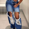 Women Ripped Denim Pants