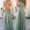 Women Sexy Cross Backless Bandage Long Dress