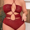 Women Sexy Hollow One-piece Swimwear