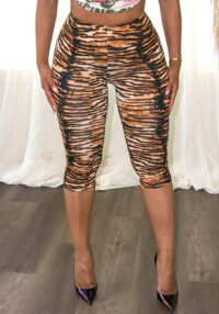Women Sexy Tiger Printed Three-Piece Pants