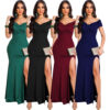 Women Sexy V-Neck Sleeveless Slit Long Dress