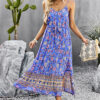 Women Summer Bohemian Holidays Split Slip Maxi Dress